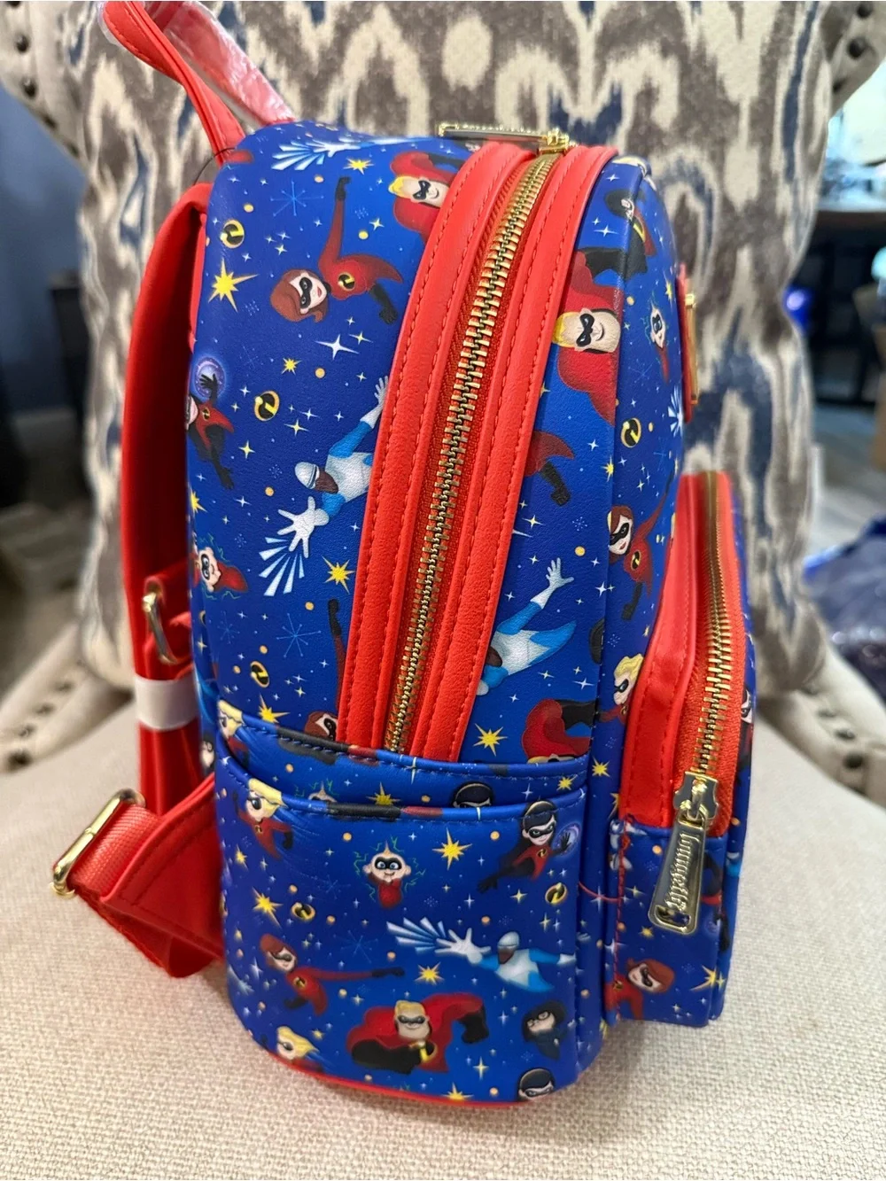 Loungefly Disney Parks Incredibles Blue and Red Kids Mini Backpack